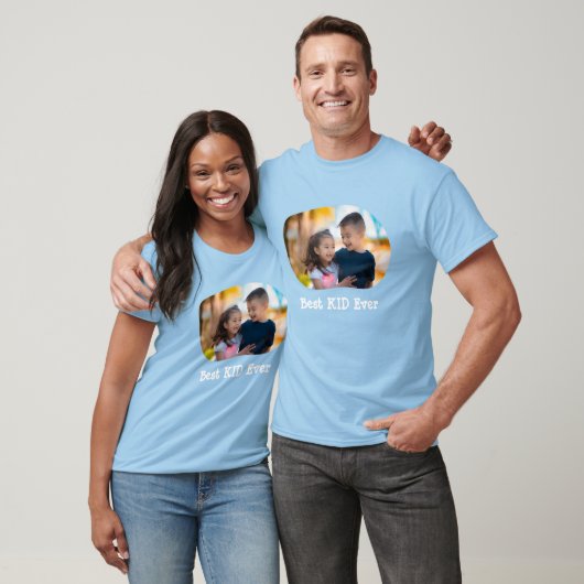 Beste KIND ooit uploadt uw horizontale familiefoto T-shirt (Unisex)