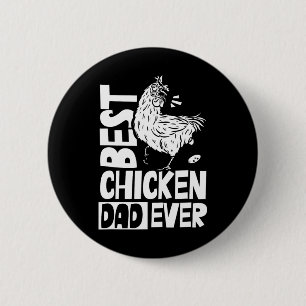 Beste Kippenvader Ooit Papa Vader Sayings Ronde Button 5,7 Cm