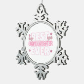 Beste kleindochter ooit - Cherry Blossoms Tin Sneeuwvlok Ornament (Rechts)
