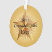 Beste kleindochter, ooit ster ornament (voorkant)