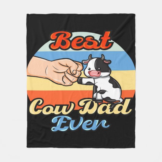Beste Koe, pap ooit| Funny dad gift Fleece Deken (Voorkant)
