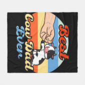 Beste Koe, pap ooit| Funny dad gift Fleece Deken (Voorkant (Horizontaal))