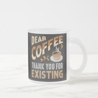 Beste koffie dank je dat je bestaat Grappige koffi Matglas Koffiemok