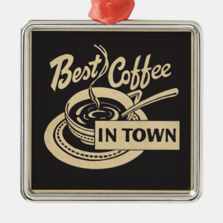 Beste koffie in de stad metalen ornament