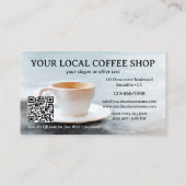 Beste koffie in de stad QR Code Fine Art Visitekaartje (Achterkant)