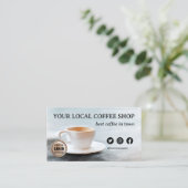 Beste koffie in de stad QR Code Fine Art Visitekaartje (Staand voorkant)