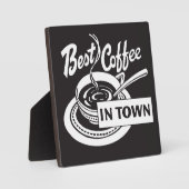 Beste koffie in de stad White Fotoplaat (Voorkant)