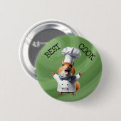 Beste kok kok chef ronde button 5,7 cm (Voorkant /achterkant)