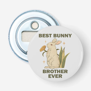 Beste Konijnenbroer Ooit Konijnenliefhebbers Cool Button Flesopener