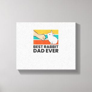 Beste konijnenkonijn vader ooit grappig konijn canvas afdruk