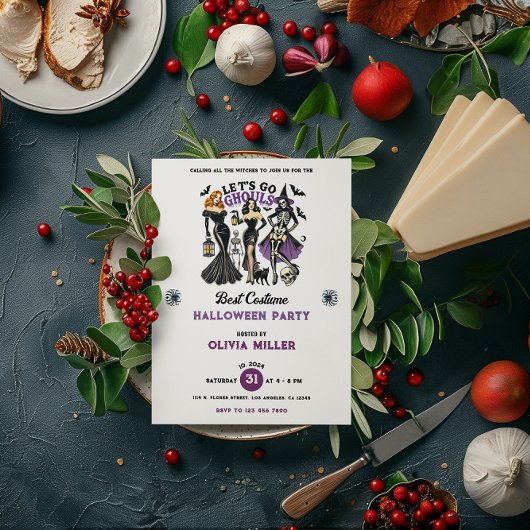 Beste kostuum Halloween Party uitnodiging