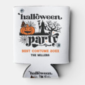 Beste Kostuum Retro Halloween Party Uitnodiging Blikjeskoeler (Voorkant)