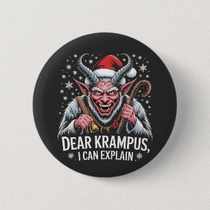Beste Krampus, ik kan Kerstmis Sint verklaren Ronde Button 5,7 Cm