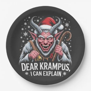 Beste Krampus, ik kan Kerstmis Sinterklaas uitlegg Papieren Bordje