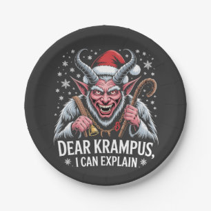 Beste Krampus, ik kan Kerstmis Sinterklaas uitlegg Papieren Bordje