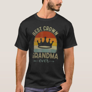 Beste Kroon Oma Ever Retro Moederdag T-shirt