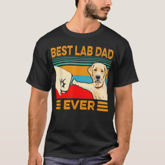 Beste Lab Papa Ooit Retro T-shirt