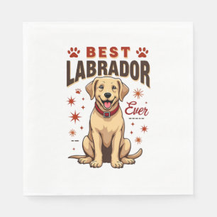 Beste Labrador-ouder ooit Vintage Labrador Retriev Servet