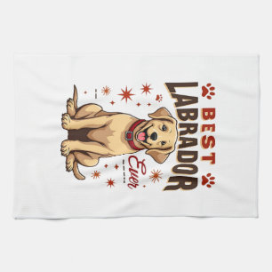 Beste Labrador-ouder ooit Vintage Labrador Retriev Theedoek