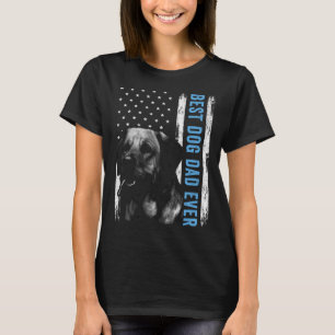 Beste labrador papa ooit lab Amerikaanse vlag hond T-shirt