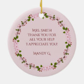 Beste leerassistent keramisch ornament (Achterkant)