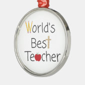 Beste leerlingenschoolvoorraad ter wereld metalen ornament (Links)