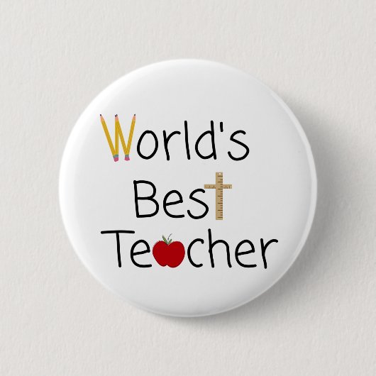 Beste leerlingenschoolvoorraad ter wereld ronde button 5,7 cm (Voorkant)