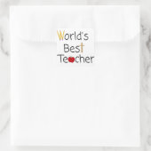 Beste leerlingenschoolvoorraad ter wereld vierkante sticker (Tas)