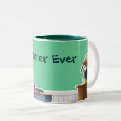 Beste leraar Ever-Mok Tweekleurige Koffiemok (Voorkant rechts)