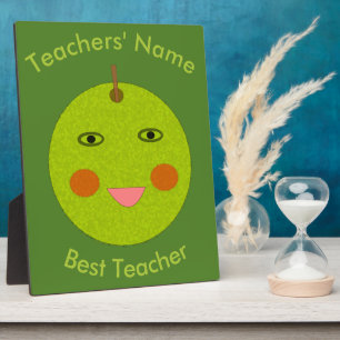 Beste Leraar Happy Apple Aangepaste Plaquette Fotoplaat