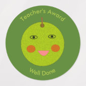 Beste Leraar Happy Apple Aangepaste Prijs Labels (Design 2)
