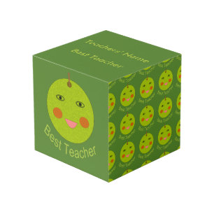 Beste leraar Happy Apple Custom Photo Cube Kubus