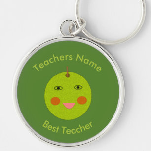 Beste leraar Happy Apple Custom Sleutelhanger