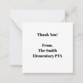 Beste leraar in de loop van de leraar notitiekaartje (Achterkant)