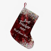 Beste leraar kleine kerstsok (Voorkant (Hangend))