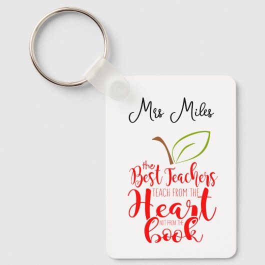 Beste leraar leert vanuit het hart en niet uit het sleutelhanger (Voorkant)
