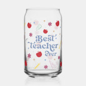 Beste leraar ooit blikvorm glas (Links)