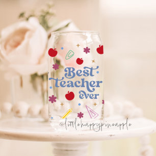 Beste leraar ooit blikvorm glas