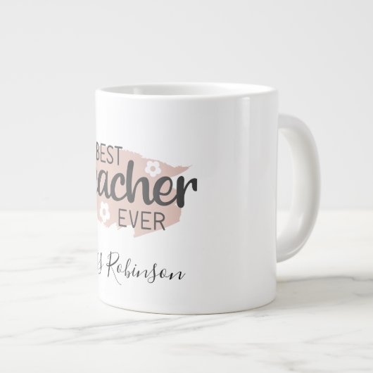 Beste leraar ooit esthetische leraar waardering extra grote beker (Voorkant rechts)