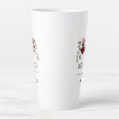 Beste leraar ooit - Floral - Aangepaste naam Latte Mok (Voorkant)