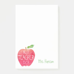 Beste leraar ooit Gepersonaliseerd rode Apple-Wate Post-it® Notes