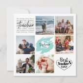 Beste leraar ooit gepersonaliseerde fotocollage (Voorkant)