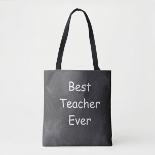 Beste leraar ooit in Chalkboard Design Gift Idee Draagtas