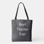 Beste leraar ooit in Chalkboard Design Gift Idee Draagtas (Achterkant)