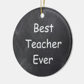 Beste leraar ooit in Chalkboard Design Gift Idee Keramisch Ornament (Links)