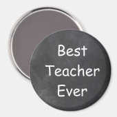 Beste leraar ooit in Chalkboard Design Gift Idee Magneet (Voorkant / Achterkant)