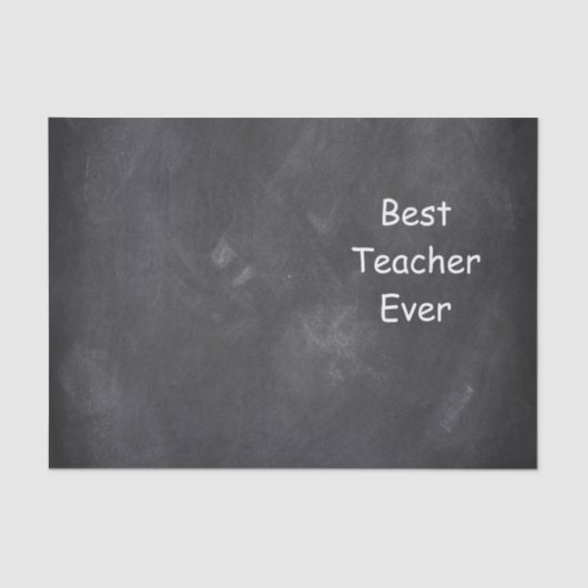 Beste leraar ooit in Chalkboard Design Gift Idee Tissuepapier (Voorkant)