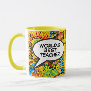 Beste Leraar Ooit Leuk Retro Stripboek Pop Art Mok