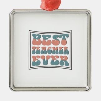 Beste leraar ooit metalen ornament