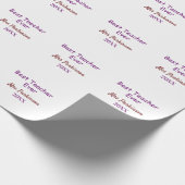 Beste leraar ooit naam toevoegen datum jaar eenvou cadeaupapier (Hoek)